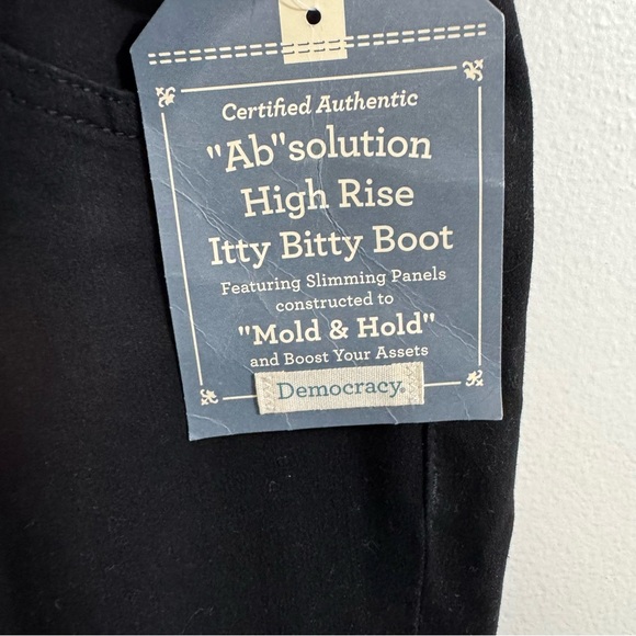 Democracy Jeans Itty Bitty Boot High Rise Ab Technology Black Pull On Size 16W - Picture 13 of 14